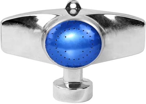 360-Grad-Metall-Punkt-Sprinkler, kleiner Sprinkler für kleine Flächen, Rasensprinkler für Hofkreismuster mit sanftem Wasserfluss, Gartenbewässerung (2, blau)