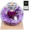 Rose Eternelle, Cadeaux d'anniversaire pour Femmes, Vraies Roses Eternelles avec Couvercle en Verre, Cadeaux pour Femmes, Sœurs, Petites Amies pour Anniversaire, Thanksgiving, Noël (Violet)