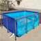 Transparentes PVC-Aquariumbecken mit Ablassventil und Stahlrahmen, 150 x 100 x 71 cm – perfekt für Koi, Goldfische und Teiche, klares Sichtfenster für einfache Beobachtung