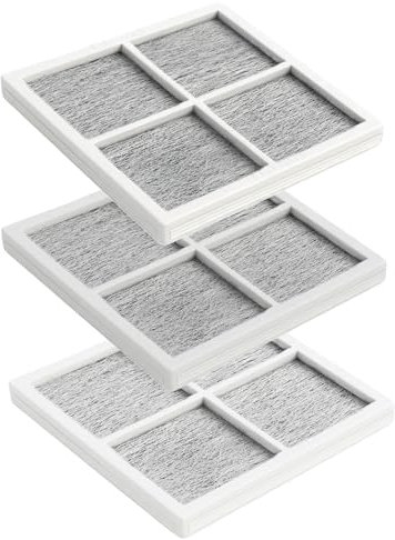 Fresh Air Filter for Refrigerator, Pack of 3 Replacement Air Filter, Fridge Air Filter, Refrigerator Air Filter Replacement for LT120F, Activated Carbon Filter Cartridge for Deodorization and Odour