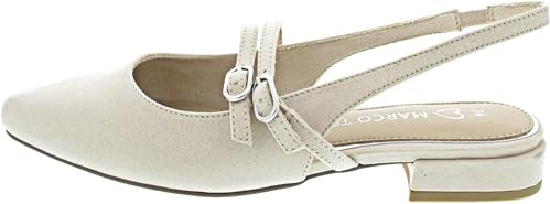 Marco Tozzi Damen Pumps weiches Feel Me Fußbett weiches Innenfutter Vegan Vegan, beige (LT.TAN), 40 EU
