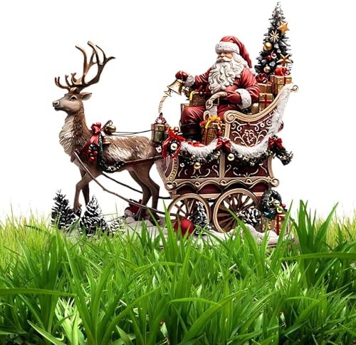 Acryl-Gartenstecker Süße Outdoor Weihnachts- und Feiertagsdeko Erdspieße | 2D-Cartoon-Weihnachtsgartenstecker-Deko für Blumentöpfe, Zäune, Terrasse, Feiertage, Rasen, Hof, draußen, Außenbereich, O