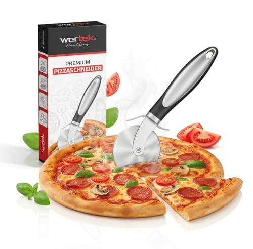 wortek Pizzaschneider Pizzaroller Pizza Schneider Pizza Zubehör Küchenutensilien Küchenzubehör Küchenhelfer Pizzamesser Pizzazubehör Küchenzubehör Pizza Geschenk für Pizza-Liebhaber