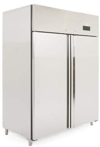 Armadio congelatore refrigerato in acciaio inox 2 ante 1400 lt ventilato -18-22 °C tropicalizzato a basso consumo energetico - AH