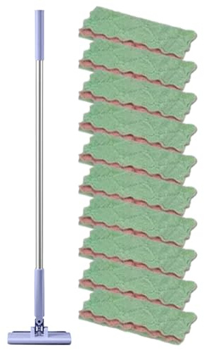 con 10 panni in microfibra lavabili, con di chiusura a pressione, usa e getta, senza lavapavimenti per cucina, scrivania, parete, per finestra angolo