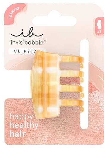 invisibobble Haarklammer Damen leuchtend – Haarspange mittelgroß strahlend elegant – Clipstar Luminous Joy sicherer Halt – Hair Claw Dutt Half-Up Zopf festlicher Haarschmuck Größe M