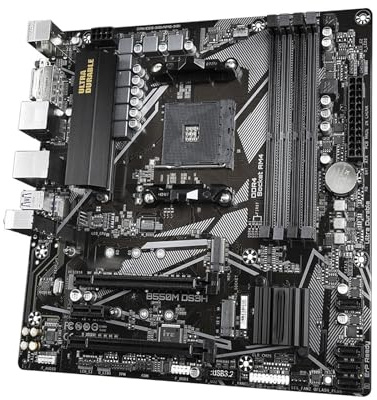 Placa Madre Fit For GIGABYTE B550M DS3H Micro-ATX B550 DDR4 4733(OC) MHz M.2 USB 3.2 128G Placa Base AM4 con Conector de Doble Canal