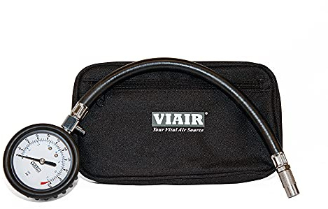 VIAIR 2.5 Tire Pressure Gauge with Hose, 0-100 PSI Range, P/N 90073
