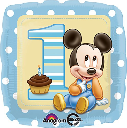 Disney Mickey Maus Folienballon Baby Boy 45,7 cm (18 Zoll). Wird flach und Nicht aufgeblasen geliefert.
