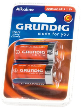 Grundig - Pilas alcalinas (1, 5 V, 2 Unidades)