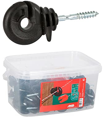 AKO Fencing Ringisolator m. durchg. Stütze Eimer 100St. incl.Einschrauber