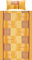 Erwin Müller Bettwäsche, Bettgarnitur Single-Jersey Ocker-gelb-rot Größe 40x80 cm / 155x200 cm - 100% Baumwolle, pflegeleicht, bügelleicht, mit praktischem Reißverschluss - Ocker-gelb-rot