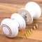 2X White & Gold Ceramic Interior Door Knobs - Porcelain Cupboard/Wardrobe/Drawer Pull