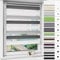 Magiea Doppelrollo Klemmfix ohne Bohren & mit Bohren, Weiß-grau-anthrazit B60 x H150 cm Stoffbreite 56 cm, Klemmrollo lichtdurchlässig und Blickdicht, Fensterrollo Sonnenschutzrollo für Fenster