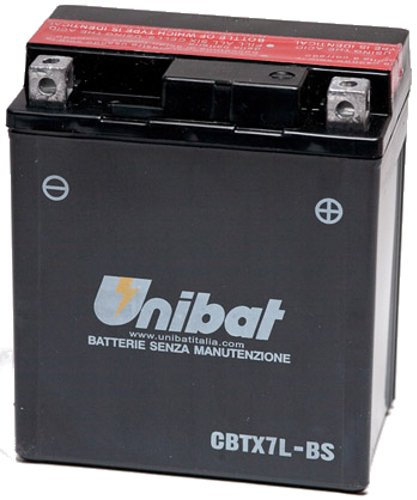 MIM Distribution Unibat YTX7L-BS Batterie pour Honda CB F Hornet S (PC34) 600 2000-2001 12 V 6 Ah avec acide pour Honda-CB 600 F Hornet de 2000 à 2001