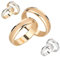 Ardeo Aurum Trauringe Damenring und Herrenring aus 375 Gold bicolor Gelbgold Weißgold hochglanzpoliert-matt Eheringe Paarpreis