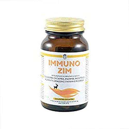 SEB - Immuno Zim - Integratore alimentare a base di colostro di capra, Enzimix, inositolo, Klamath. Zenzero, Papaya e Rodiola - 60 capsule da 500 mg