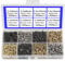 2,5 MM Kleine Schraube Flachkopf Selbstschneidende Schraube Holz Schranktür Scharnier Armaturen Multifunktionale DIY Mini Schraube Set Gold Schwarz Silber 1600 stücke
