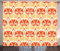 ABAKUHAUS Jugendstil Rustikaler Vorhang, Moderne Mushroom, Wohnzimmer Universalband Gardinen mit Schlaufen und Haken, 280 x 225 cm, Orange Gelb