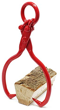 Pinza forestal para elevar troncos de hasta 450 mm fuerza de tracción 680 kg 2 ganchos de sujeción