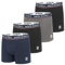 Serge Blanco Caleçon Homme Coton, Boxer Homme, Respirant, Agréable (Lot de 4), Multicolore, Medium