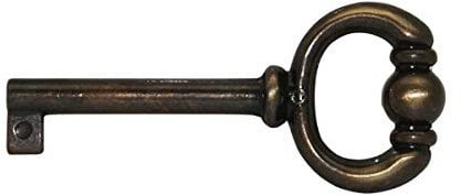 Chiave per mobili armadi con serraturauniversale Tentori H/1220 - bronzo sfumato