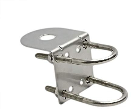 UngSung Stainless Steel Antenna Mount Bracket with U Bolts for Ham UHF VHF CB Cellular Trucker Antenna Accepted SO-239 3/8-24 Stud N Type Connector Antenna Mount to Mast Clamp