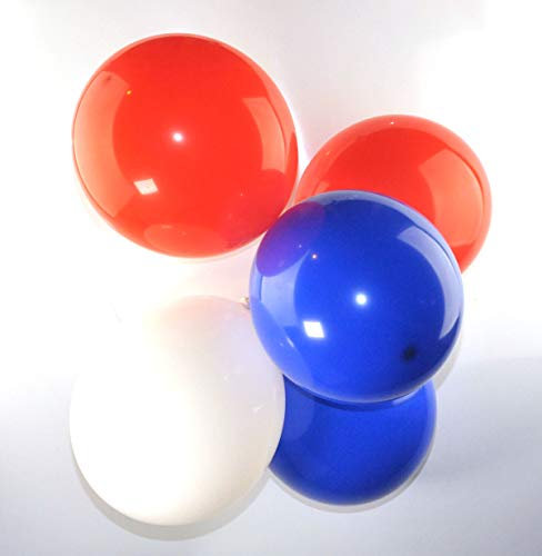 Happium Latex-Luftballons, 30,5 cm, 20 Stück (blau, rot, weiß)