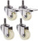 Jolan Transportrollen,Nylonrollen,Edelstahl 304,Lenkrollen Mit Bremsen,360° -Drehung,Hochleistungsrollen,Schrauben M8/M10/M12,2brakes+2no Brakes,50mm/M12