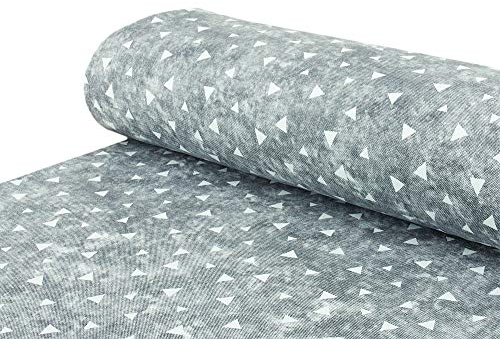 Baumwoll -Sweat Stoff weich Alpenfleece Dreicke grau - Meterware ab 25 x 150 cm - Stoff zum Nähen