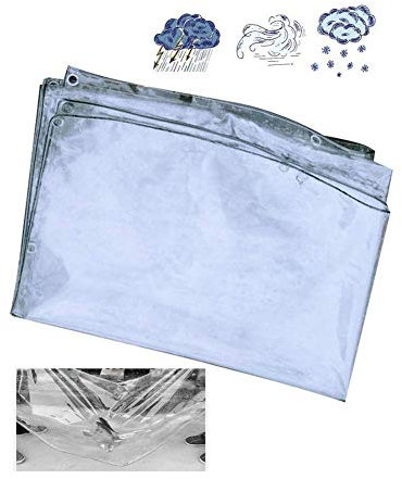 JXQ Auto per pergola Trasparente Impermeabile Impermeabile a Prova di telone Auto addossata PVC. Tenda Impermeabile, 22 Taglie, (400 g / ㎡) (Color : Clear, Size : 2x2.5m)