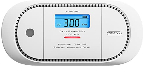 X-Sense Carbon Monoxide Detector Alarm with Digital LCD Display, Replaceable Battery CO Alarm Detector with Peak Value Memory, XC01-R