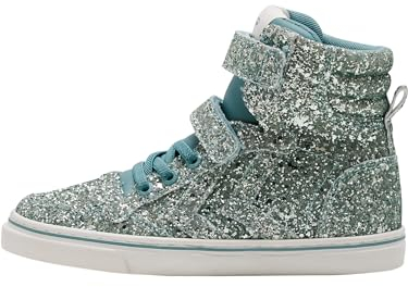 hummel Unisex Kinder Slimmer Stadil Glitter Jr Sneaker Sneaker, Mineral Blue, 38 EU
