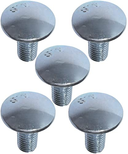 AERZETIX - C49025 - Satz von 5 Schlossschrauben flachrundschrauben schloßschrauben mit flachrundkopf und vierkantansatz - M10x25mm - aus verzinktem stahl - DIN 603