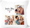 SpecialMe® Fotokissen Kissen-Bezug mit Foto-Collage Bedrucken Lassen Fotogeschenk Liebe Valentinstag Name Datum 1 weiß 40cm x 40cm