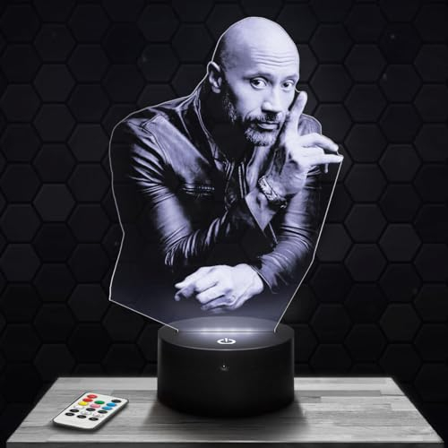 Nachttischlampe - Touch-Nachtlicht Dwayne J 3D-LED-Lampe Illusion, Geschenkidee Weihnachten Geburtstag Junge und Mädchen Nachttischlampe Kinder- oder Erwachsenenzimmer TOP