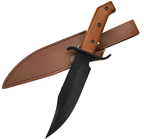TOKSANG.KF Coltello da campeggio all’aperto per la caccia di sopravvivenza con cassa in cuoio e cintura