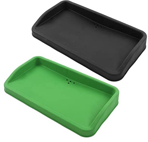 Yuecoom Golf Ball Tray, Silicone Golf Ball Container, Great Supplies Accessory for Home Practice and Compatible with All Hitting Mats (Black)