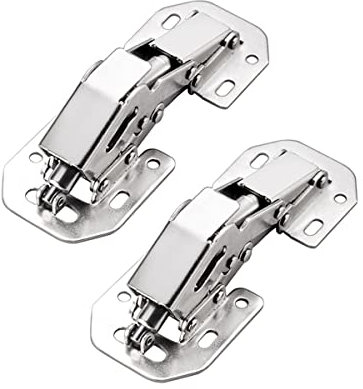 Qrity 2-Pack Soft Close Hinges for Kitchen Cabinets and Doors, 90-Degree Hidden, Concealed Hydraulic