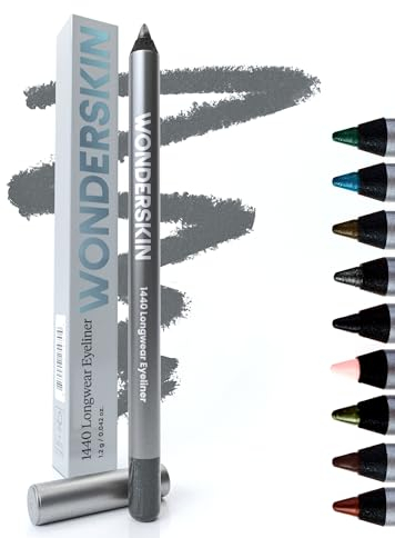 Wonderskin 1440 Longwear Blue Glitter Wasserfester Eyeliner-Stift – Anspitzbarer Eyeliner-Stift Und Wischfeste Eyeliner-Stifte (Oyster Blue)