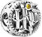 BEEUVIP Damen Icons Honey Colored Crystal Charm Anhänger für Armband 925 Sterling Silber Geburtsstein Charms Beads passend für Armband