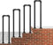 Gaommini Hand Railings for Stairs, Wrought Iron Stair Handrail Banister Fits 1 Steps, Stair Railing for Decking Garden Porch, Staircase Handrails Metal Matte Black (Size : 45cm(1.5ft))