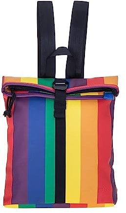New Rebels Rucksack Damen Tim Fashion small Damenrucksack Mini Handtasche Plane + Schlüsseletui (Rainbow Color 1320 88)