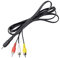 Conector y terminal de 2,5 mm mini jack auxiliar estéreo macho a 3 RCA Audio AV Video Equipos | Adaptador de componente de enchufe de cable de entrada (1,5 m)