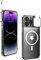 CEXHG Magnetic Case with LED Selfie Light for iPhone 15 Pro Max Case Rechargeable Portable Phone Ring Light for Selfie, Makeup, Tiktok, Live Stream for Women Clear