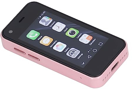 Sudroid -Smartphone – das Kleinste Handy der Welt, 2,5 Zoll, Quad Core, 1 GB + 8 GB, 5 MP Dual-SIM, HD-entsperrtes 3G-Handy mit Schutzhülle (PINK)