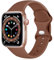 Epova Silicone Strap Compatible with Apple Watch Strap 40mm 38mm 41mm, Replacement Straps for iWatch SE Series 10 9 8 7 6 5 4 3 2 1, Brown, Small