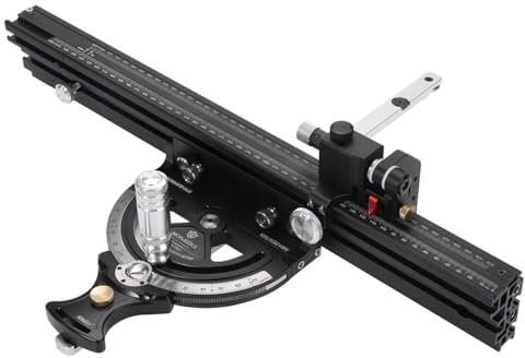 HONGDUI MG21 Precision Miter Gauge with Extended Fence for Woodworking Table Saw Router Table Precision Angle Setting