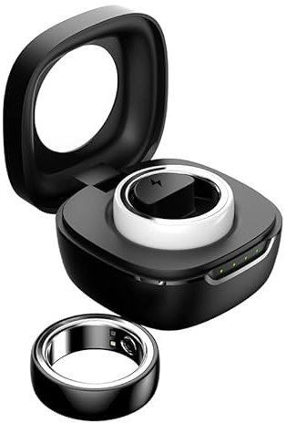 PAREKS Anello intelligente indossabile Bluetooth in acciaio inossidabile, anello intelligente per monitoraggio della pressione sanguigna, per uomini e donne, ossigeno nel sangue, anello di