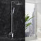 IMEX - Columna Ducha con Grifo | Kit de Ducha con Alcachofa y Rociador Antical | Griferia en Latón y Acero Inox S.304 con Barra Extensible | Serie Art | Color Cromado